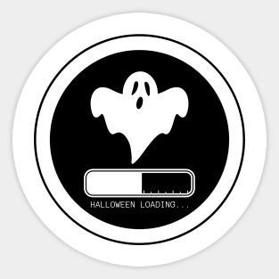 Loading... Halloween Cute Ghost Trick or Treat Spooky Costume Artwork Sticker